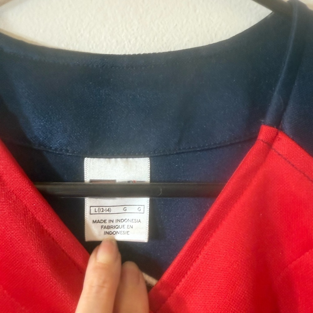 Nike MLB Kids Red and Blue Button-Down Shirt - Picture 3 of 7